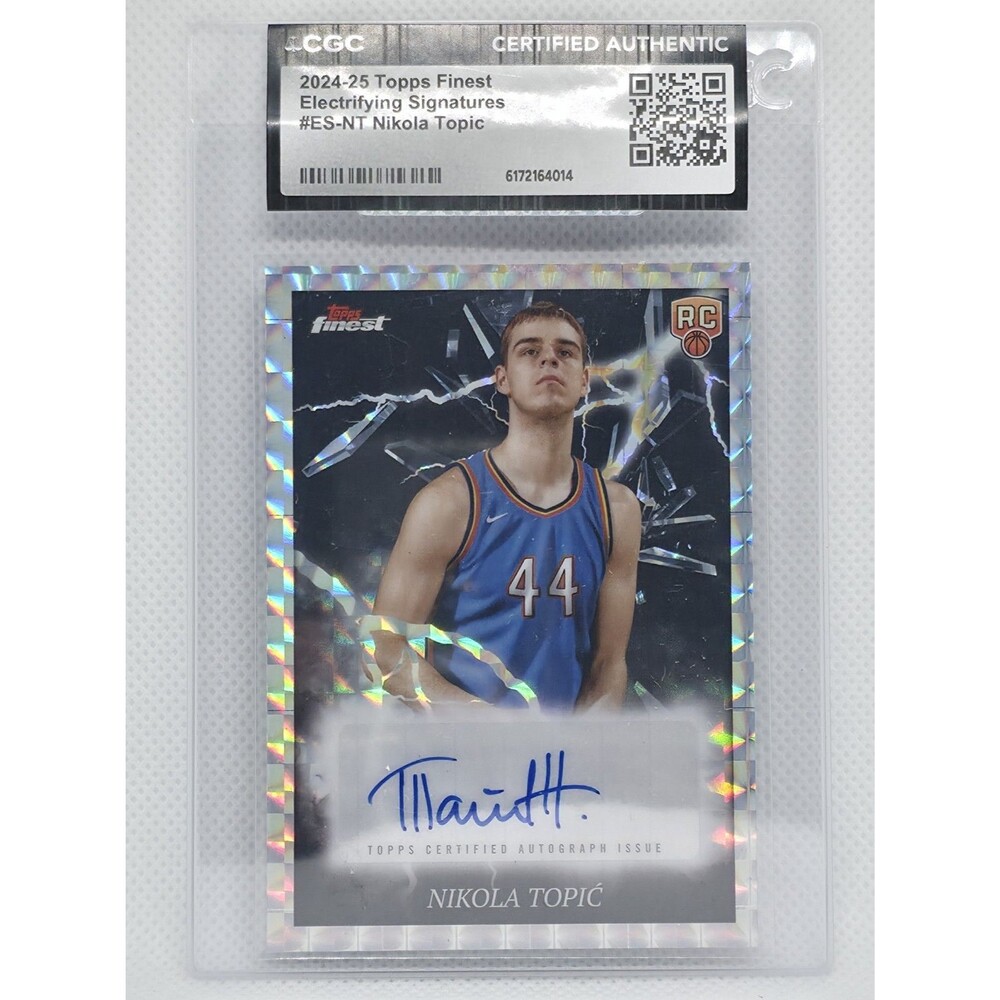 2024-25 Topps Finest - Electrifying Signatures Geometric Nikola Topic (RC, AU)